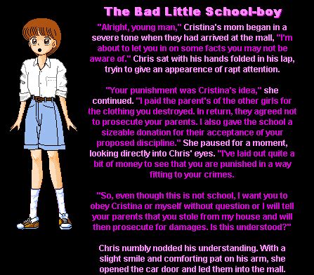 sissy comics|The Bad Little School.